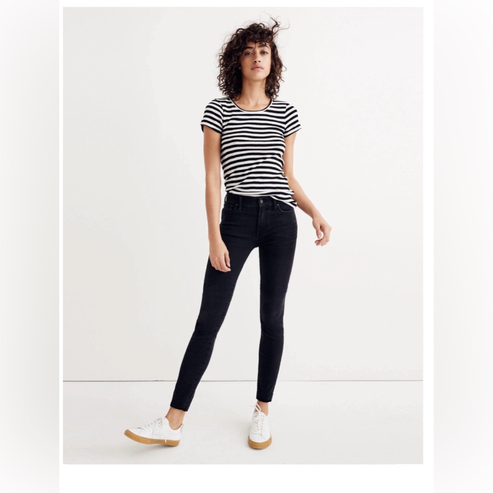 Madewell 9inch high rise skinny jeans black/ lunar wash size 25
